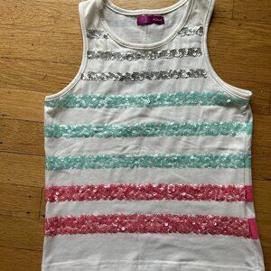 AQUA Brand Colorful Sequence Tank Top for Toddlers, size 6